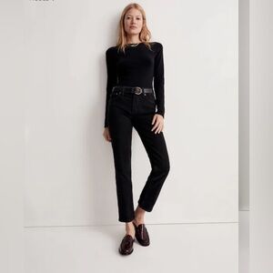 Madewell Women's Black Mid rise the perfect vintage Jeans
